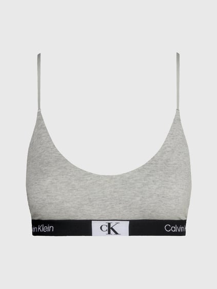 Calvin Klein Calvin Kleın Kadın Marka Logolu Askılı Spor Giyim Günlük Gri Büstiyer 000QF7216E-P7A