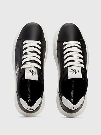 Calvin Klein Calvin Kleın Kadın Marka Logolu Bağcıklı Kaydırmaz Tabanlı Günlük Siyah Sneaker YW0YW00823-BDS