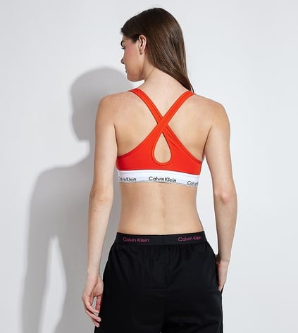 Calvin Klein Calvin Kleın Kadın Marka Logolu Askılı Spor Giyim Günlük Turuncu Büstiyer 000QF1654E-1TD