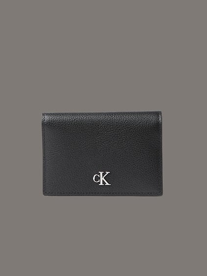 Calvin Klein Calvin Klein Kadın Metalik CK Logolu Çıtçıt Kapamalı RFID Korumalı Deri Siyah Cüzdan LV04F1063G-UB1