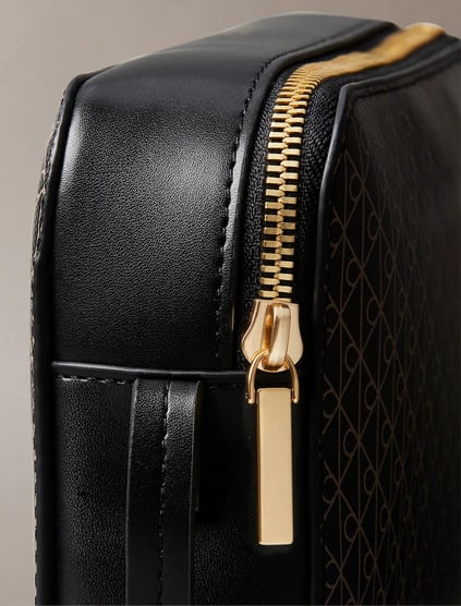Calvin Klein Calvin Klein Kadın Monogram Logolu Ayarlanabilir Sabit Omuz Askılı Siyah Omuz Çantası LV04F3268G-2XA
