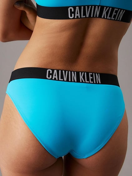 Calvin Klein Calvin Klein Kadın Normal ve Elastik Bel Bantlı Astarlı Mavi Bikini Altı KW0KW02856-CVJ