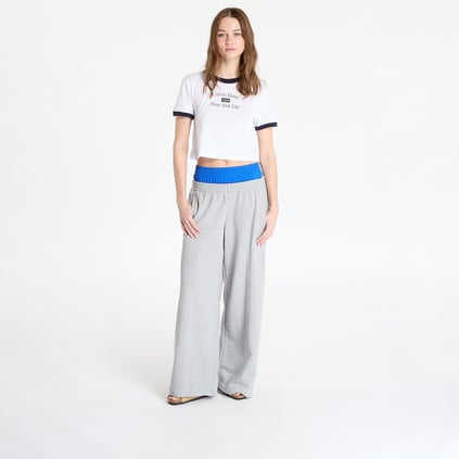 Calvin Klein Calvin Klein Kadın Normal Kalıp Yuvarlak Yakalı Desenli %100 Pamuklu Kısa Kollu Crop Beyaz T-Shirt LV047B808G-VVD