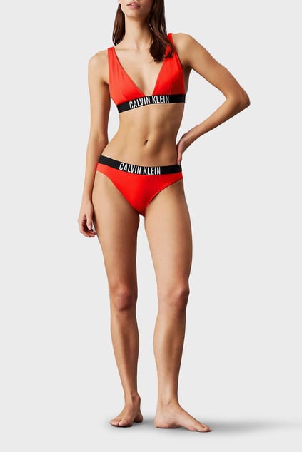 Calvin Klein Calvin Klein Kadın Normal ve Elastik Bel Bantlı Astarlı Kırmızı Bikini Altı KW0KW02856-XM8