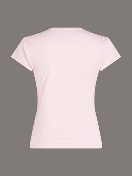Calvin Klein Calvin Klein Kadın Normal Kalıp Yuvarlak Yaka İşlemeli Logo Desenli Kısa Kollu Pembe T-Shirt LV047B828G-7UD