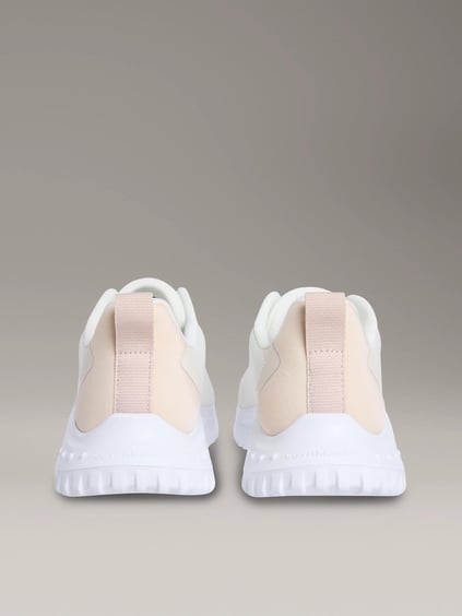 Calvin Klein Calvin Klein Kadın Orta Kalın Fileli Kumaş Yuvarlak Burun Rahat Taban Beyaz Sneaker YW0YW01851-01W