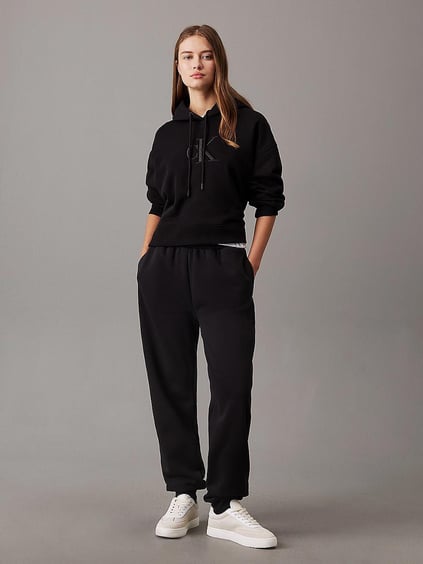 Calvin Klein Calvin Kleın Kadın Pamuklu Lastikli Paça Regular Fit Siyah Eşofman Altı J20J224841-BEH