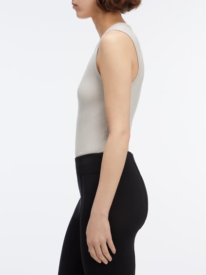 CALVIN KLEIN Calvin Kleın Kadın Pamuklu Yuvarlak Kolsuz Günlük Gri Atlet K20K208054-PE0