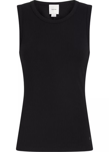 CALVIN KLEIN Calvin Kleın Kadın Pamuklu Yuvarlak Kolsuz Günlük Siyah Atlet K20K208054-BEH