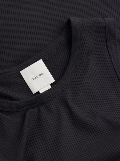 CALVIN KLEIN Calvin Kleın Kadın Pamuklu Yuvarlak Kolsuz Günlük Siyah Atlet K20K208054-BEH