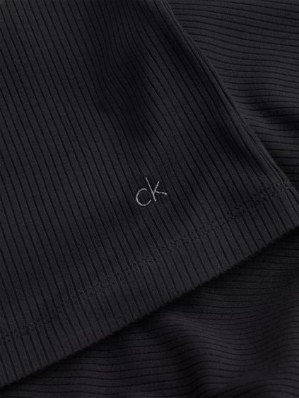 CALVIN KLEIN Calvin Kleın Kadın Pamuklu Yuvarlak Kolsuz Günlük Siyah Atlet K20K208054-BEH