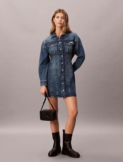 Calvin Klein Calvin Klein Kadın Parlak CK Logolu Fermuarlı Ayarlanabilir Omuz Askılı Siyah Omuz Çantası LV04F3220G-UB1