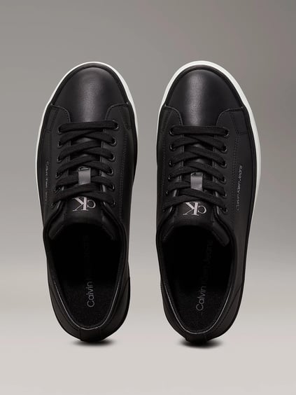 Calvin Klein Calvin Kleın Kadın Platform Taban Sertleştirilmiş Topuk Dolgulu Deri Siyah Sneaker YW0YW01633-0GM
