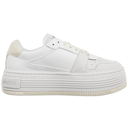 Calvin Klein Calvin Kleın Kadın Platform Taban Nefes Alabilir Deri Beyaz Sneaker YW0YW01641-0LD