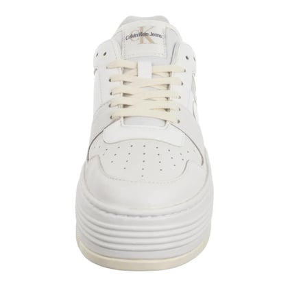 Calvin Klein Calvin Kleın Kadın Platform Taban Nefes Alabilir Deri Beyaz Sneaker YW0YW01641-0LD