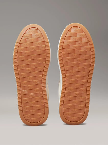Calvin Klein Calvin Kleın Kadın Platform Taban Süet Detaylı Deri Beyaz Sneaker YW0YW01797-0LH