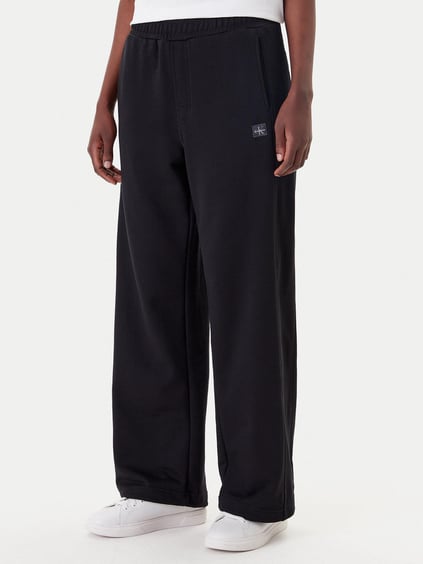 Calvin Klein Calvin Klein Kadın Rahat Kalıp Beli Lastikli Pamuklu Geniş Paça Siyah Eşofman Altı LV047C249G-UB1