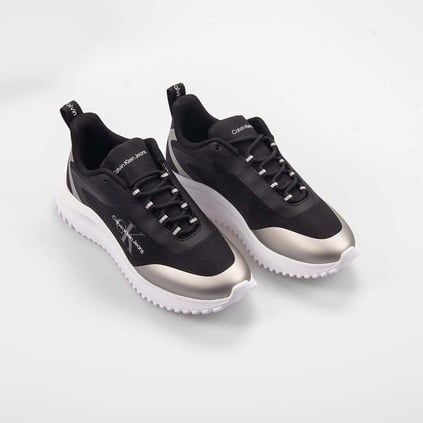 CALVIN KLEIN Calvin Kleın Kadın Rahat Taban Marka Logolu Bağcıklı Siyah Sneaker YW0YW01442-0GN