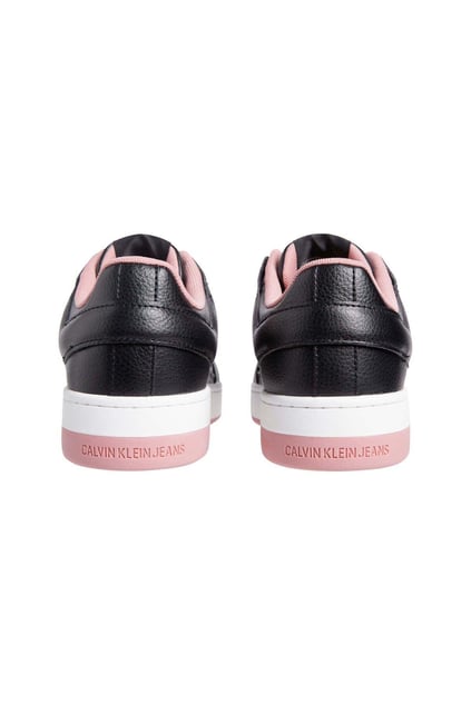 Calvin Klein Calvin Kleın Kadın Rahat Taban Nefes Alabilen Düşük Bilekli Deri Siyah Sneaker YW0YW01650-00U