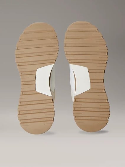 Calvin Klein Calvin Klein Kadın Rahat Yüksek Taban Süet Detaylı Beyaz Sneaker HW0HW02487-YAL