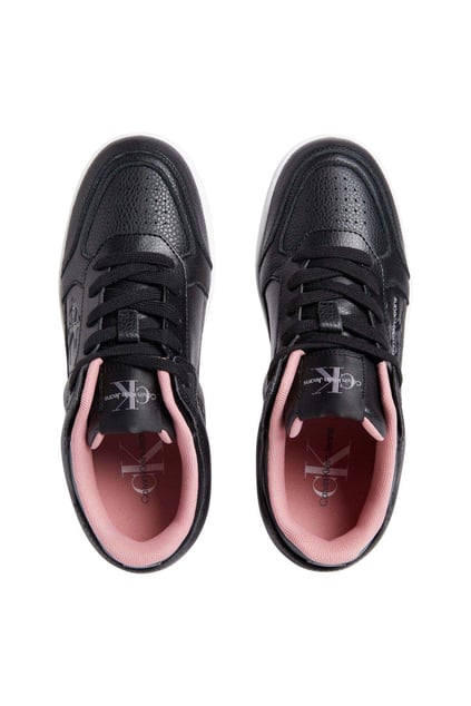 Calvin Klein Calvin Kleın Kadın Rahat Taban Nefes Alabilen Düşük Bilekli Deri Siyah Sneaker YW0YW01650-00U