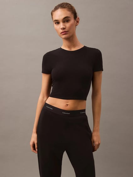 Calvin Klein Calvin Kleın Kadın Rahat Kesim Pamuklu Beli ve Paçası Lastikli Siyah Eşofman Altı 000QS7271E-UB1