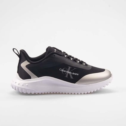 CALVIN KLEIN Calvin Kleın Kadın Rahat Taban Marka Logolu Bağcıklı Siyah Sneaker YW0YW01442-0GN