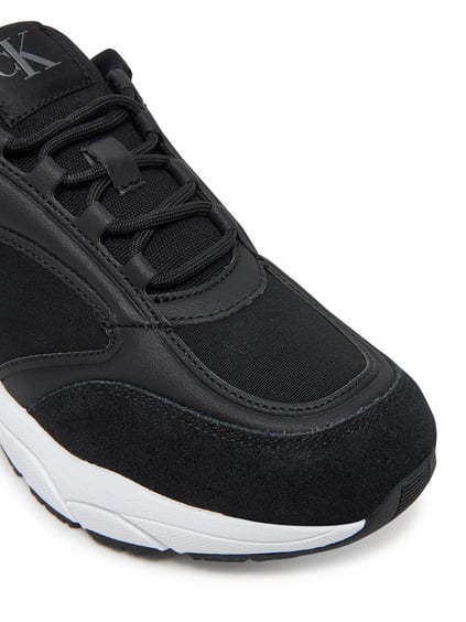 Calvin Klein Calvin Klein Kadın Renk Geçişli Orta Topuk Rahat Kalın Taban CK Yazı Detaylı Siyah Sneaker YW0YW01743-BEH