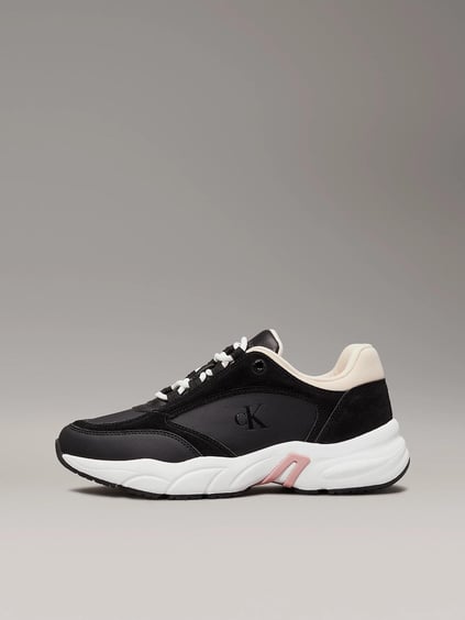 Calvin Klein Calvin Kleın Kadın Yüksek Dolgu Topuklu Rahat Taban Süet Detaylı Deri Siyah Sneaker YW0YW01646-0GU