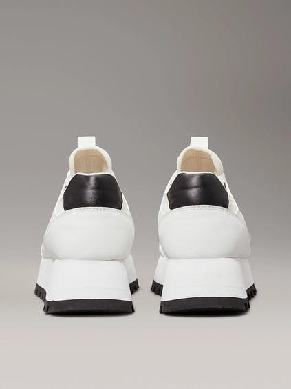 CALVIN KLEIN Calvin Kleın Kadın Yüksek Taban Bağcıklı Rahat Beyaz Sneaker YW0YW01642-01W