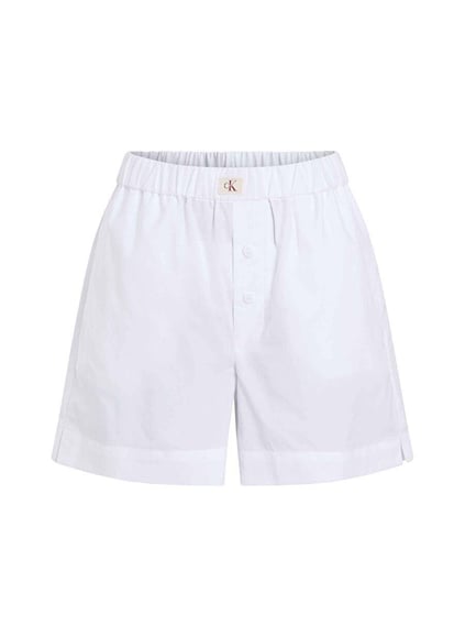 Calvin Klein Calvin Klein Kadın Yüksek Lastikli Bel Kısa Boy Cep Detay Beyaz Şort J20J225218-YAA