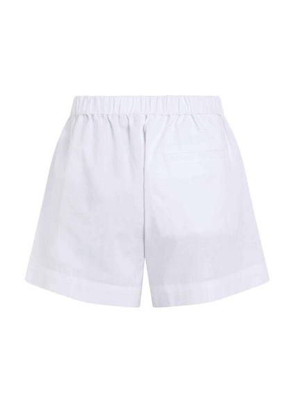 Calvin Klein Calvin Klein Kadın Yüksek Lastikli Bel Kısa Boy Cep Detay Beyaz Şort J20J225218-YAA