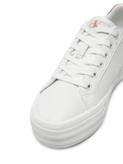 Calvin Klein Calvin Kleın Kadın Yüksek Rahat Taban Deri Beyaz Sneaker YW0YW01669-0K6