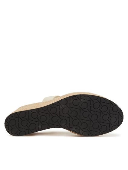 Calvin Klein Calvin Klein Kadın Yüksek ve Açık Topuklu Deri Bej Sandalet HW0HW02375-AEO