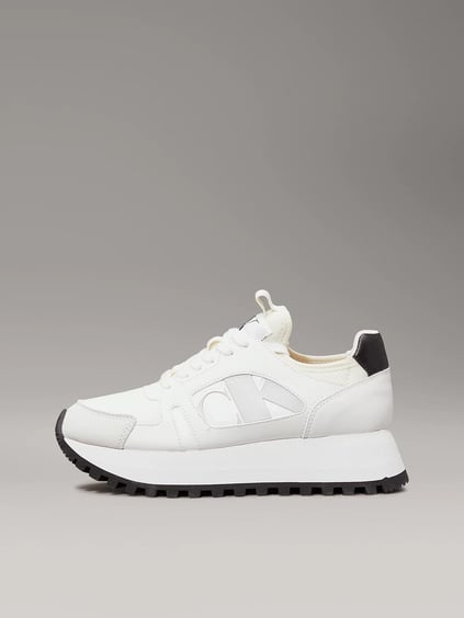 CALVIN KLEIN Calvin Kleın Kadın Yüksek Taban Bağcıklı Rahat Beyaz Sneaker YW0YW01642-01W