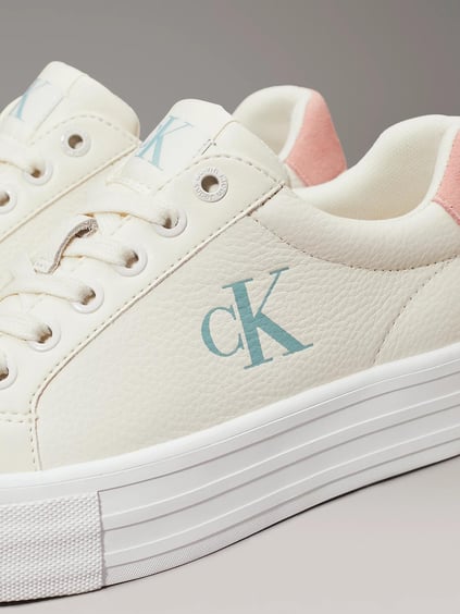 Calvin Klein Calvin Kleın Kadın Yüksek Rahat Taban Deri Beyaz Sneaker YW0YW01669-0LD