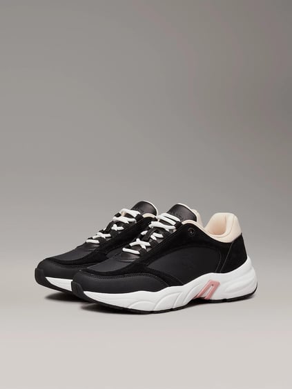 Calvin Klein Calvin Kleın Kadın Yüksek Dolgu Topuklu Rahat Taban Süet Detaylı Deri Siyah Sneaker YW0YW01646-0GU