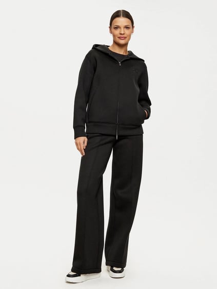 Calvin Klein Calvin Kleın Kadın Yüksek Bel Esnek Kumaş Geniş Kesim Fermuarlı Cepli Siyah Eşofman Altı K20K207947-BEH