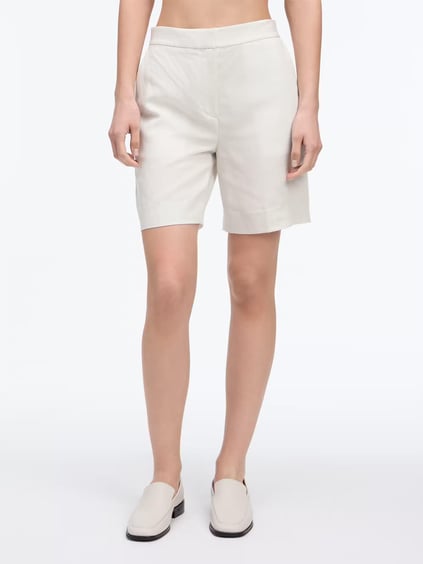 Calvin Klein Calvin Klein Kadın Yüksek Bel Diz Üstü Boy Cepli Bej Şort K20K208380-ADA