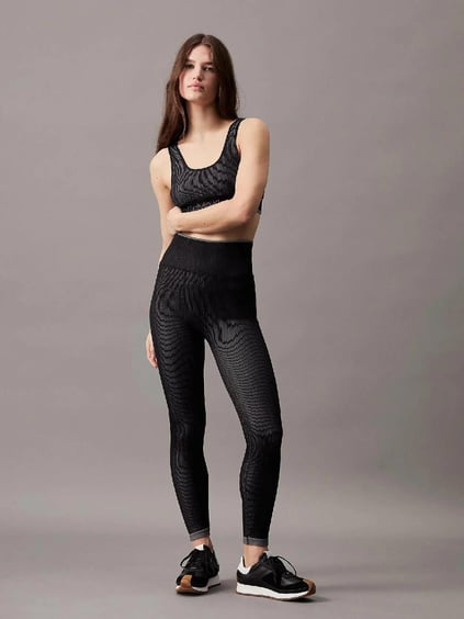 Calvin Klein Calvin Klein Kadın Yüksek Bel Slim Fit Kısa Paça Siyah Tayt 00GWS4L643-UB1