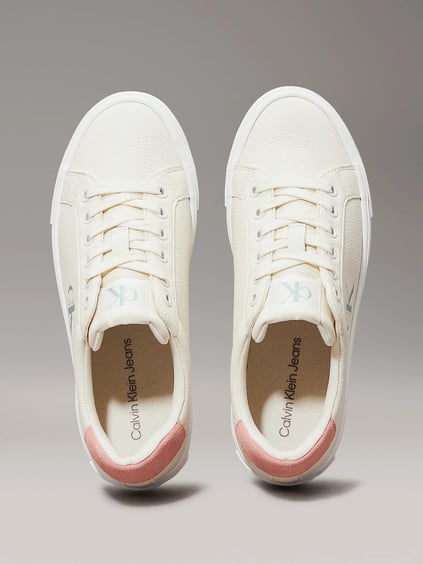 Calvin Klein Calvin Kleın Kadın Yüksek Rahat Taban Deri Beyaz Sneaker YW0YW01669-0LD