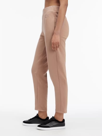 Calvin Klein Calvin Kleın Kadın Yüksek Bel Pamuklu Slim Fit Dar Paça Kahverengi Eşofman Altı K20K207945-GA6