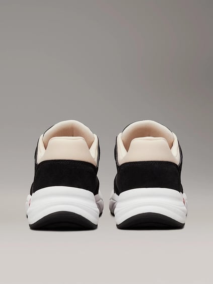 Calvin Klein Calvin Kleın Kadın Yüksek Dolgu Topuklu Rahat Taban Süet Detaylı Deri Siyah Sneaker YW0YW01646-0GU