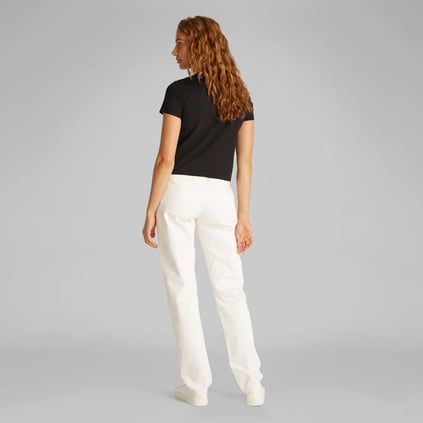 Calvin Klein Calvin Klein Kadın Yuvarlak Yaka Slim Fit Marka Logolu Kısa Kollu Siyah T-Shirt J20J225260-BEH