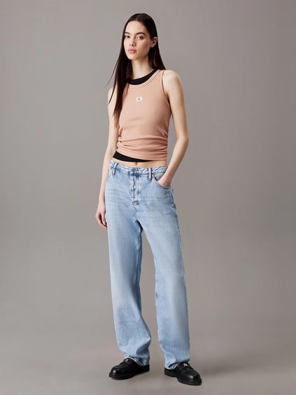 Calvin Klein Calvin Klein Kadın Yuvarlak Yaka Kolsuz Slim Fit Pembe Atlet J20J224762-TGW