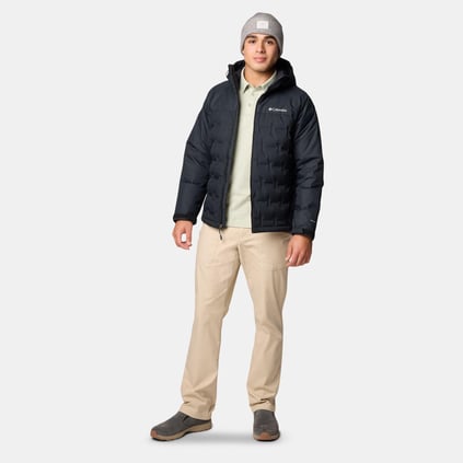 Columbia Columbia Erkek Kapşonlu Yaka Marka Detaylı Fermuarlı Şişme Siyah Mont 2086111-010