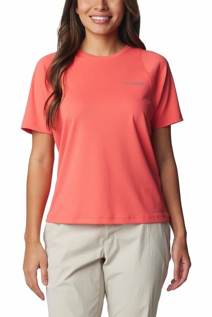 Columbia Columbia Kadın Pamuklu Marka Logolu Yazlık Günlük Kullanım Kırmızı T-Shirt 2072541-608