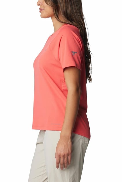 Columbia Columbia Kadın Pamuklu Marka Logolu Yazlık Günlük Kullanım Kırmızı T-Shirt 2072541-608