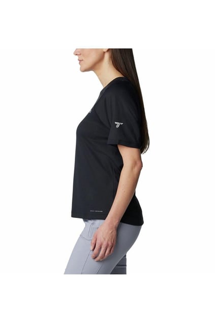 Columbia Columbia Kadın Pamuklu Marka Logolu Yazlık Günlük Kullanım Siyah T-Shirt 2072541-010