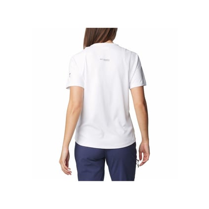 Columbia Columbia Kadın Pamuklu Marka Logolu Yazlık Günlük Kullanım Beyaz T-Shirt 2072541-100